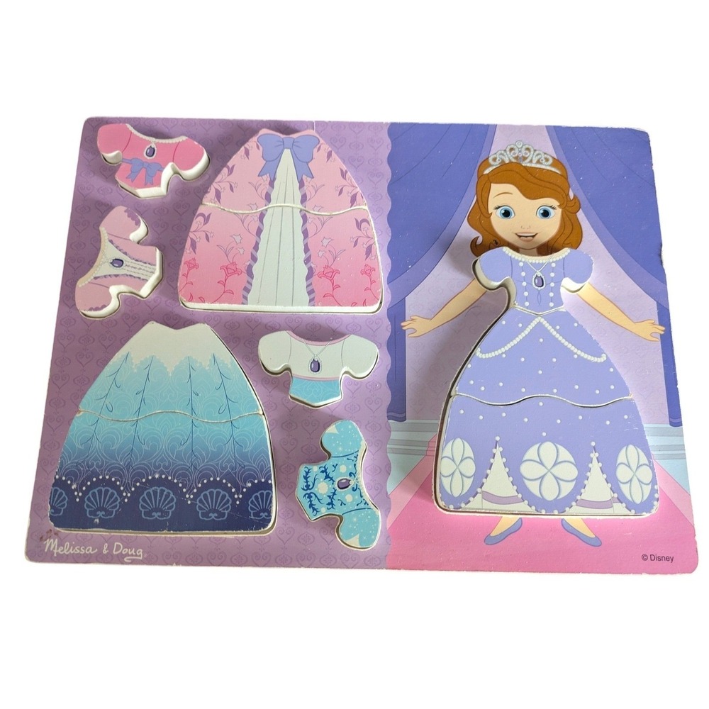 Melissa & Doug Disney Sofia the First Magnetic Dress‎ Up Wooden Puzzle 7 Pieces
